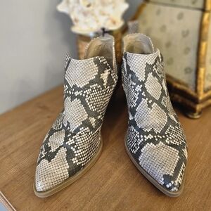 Snakeskin Ankle Boots